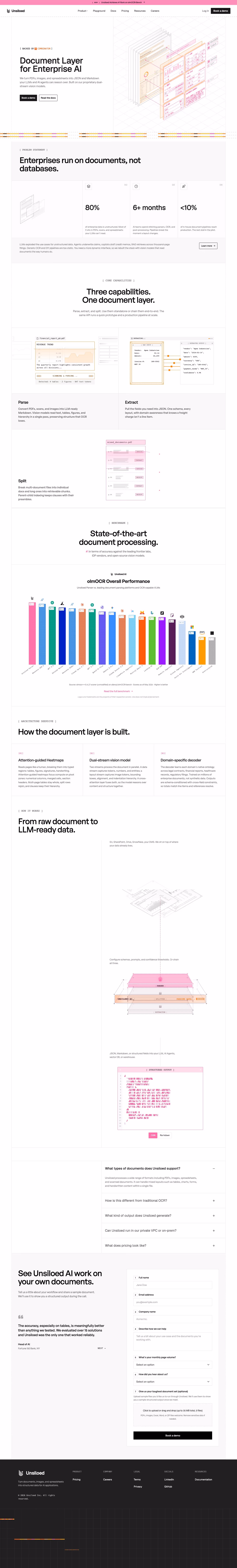 Unsiloed landing page design — AI