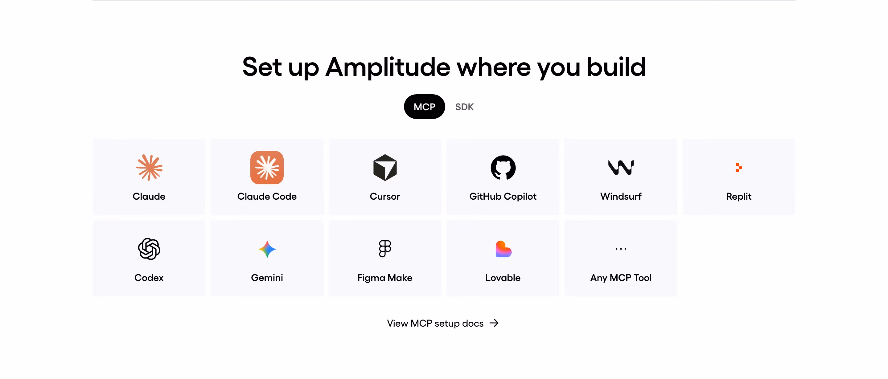 Amplitude Features section design