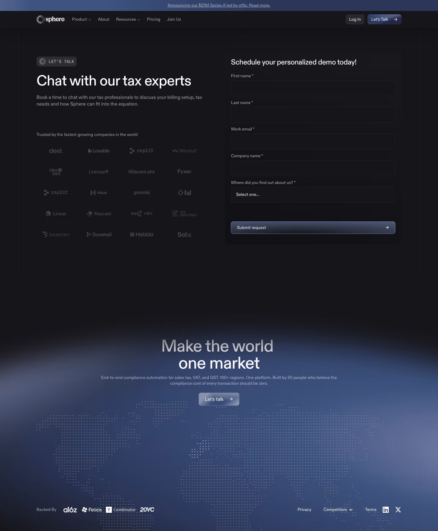 Getsphere contact us design — Finance