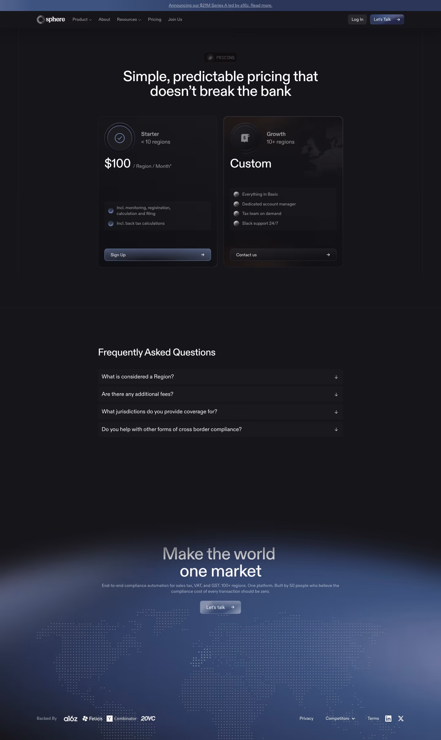 Getsphere pricing & plan design — Finance