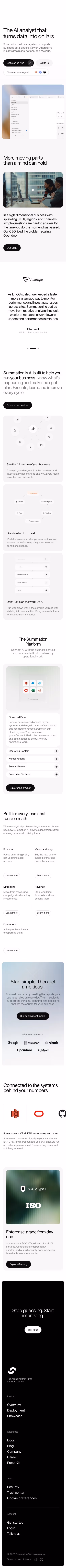 Summation mobile design — Analytics