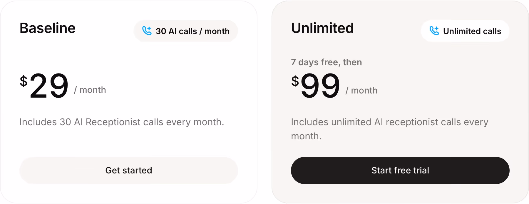 Beside Pricing section design