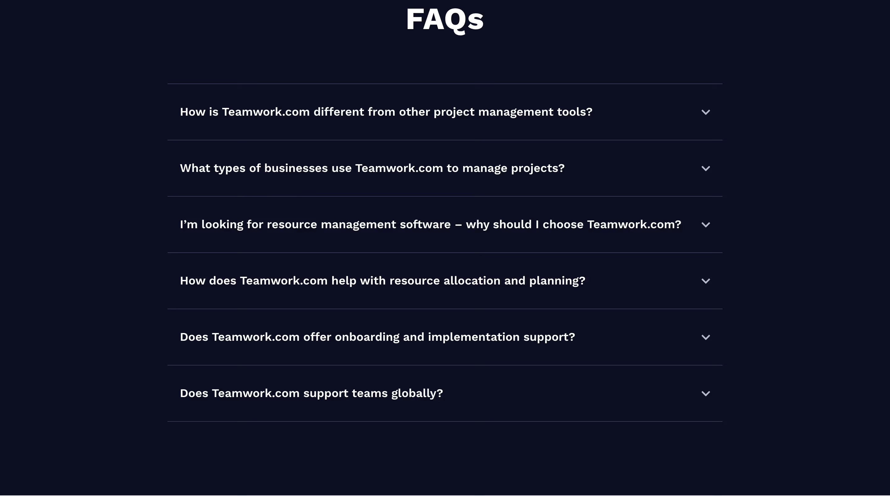 Teamwork faq design — Productivity