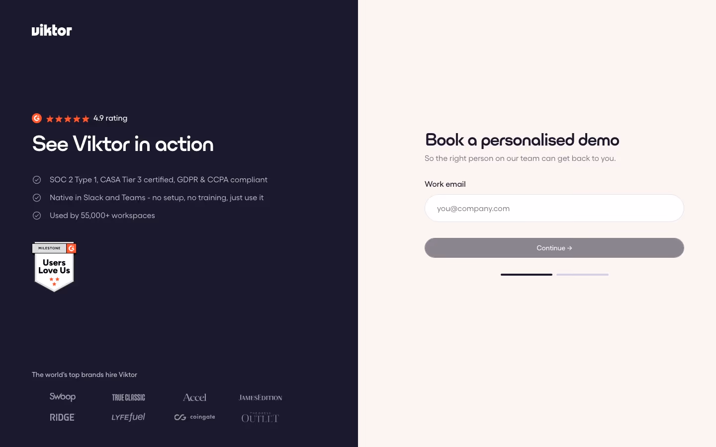 Viktor contact us design — Productivity