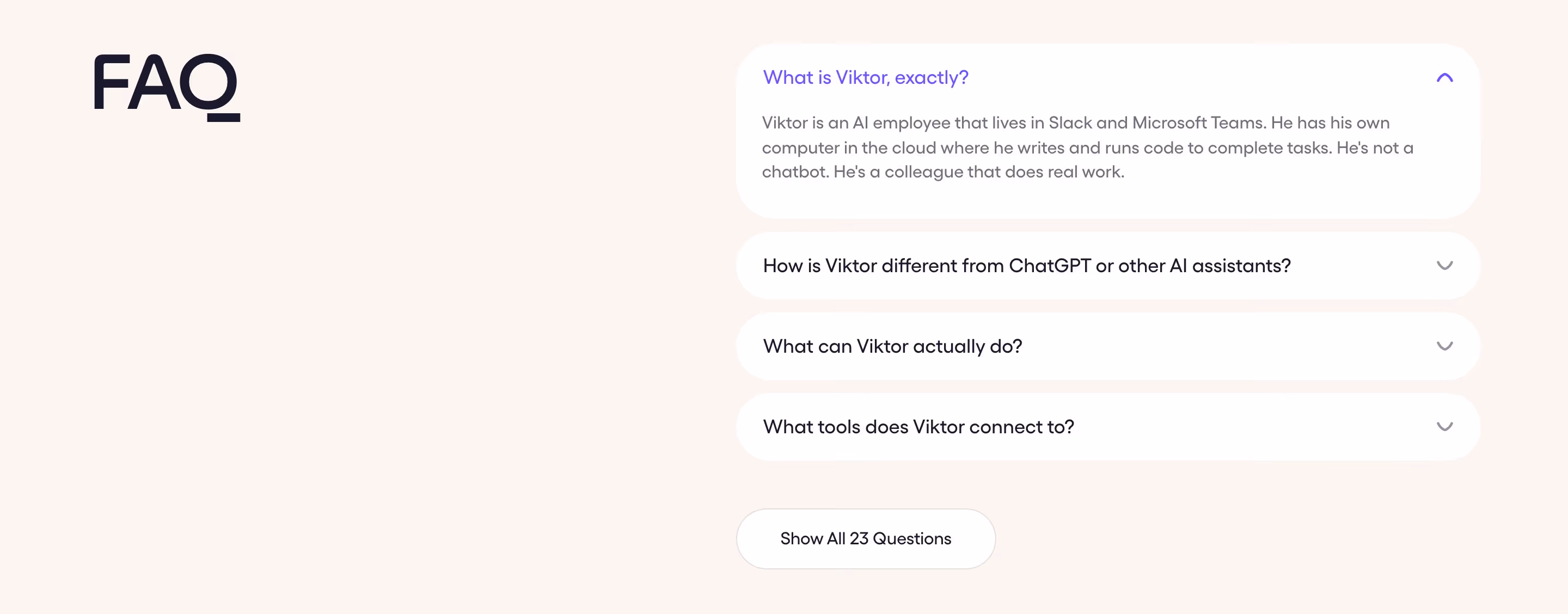 Viktor faq design — Productivity