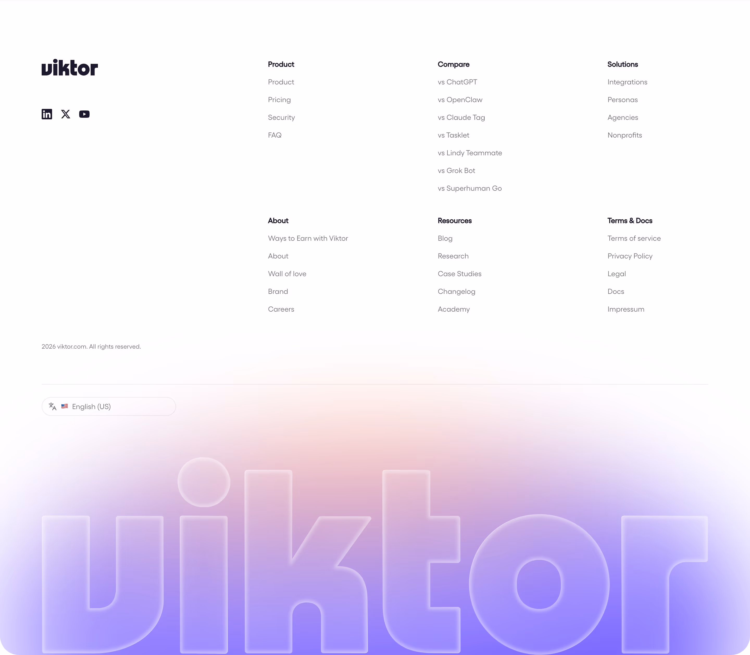 Viktor footer design — Productivity